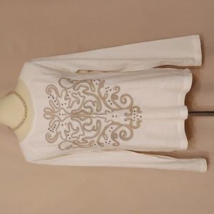 ‼️3 for $30‼️  Sonoma Lifestyle Cream Long Sleeve Cotton Top